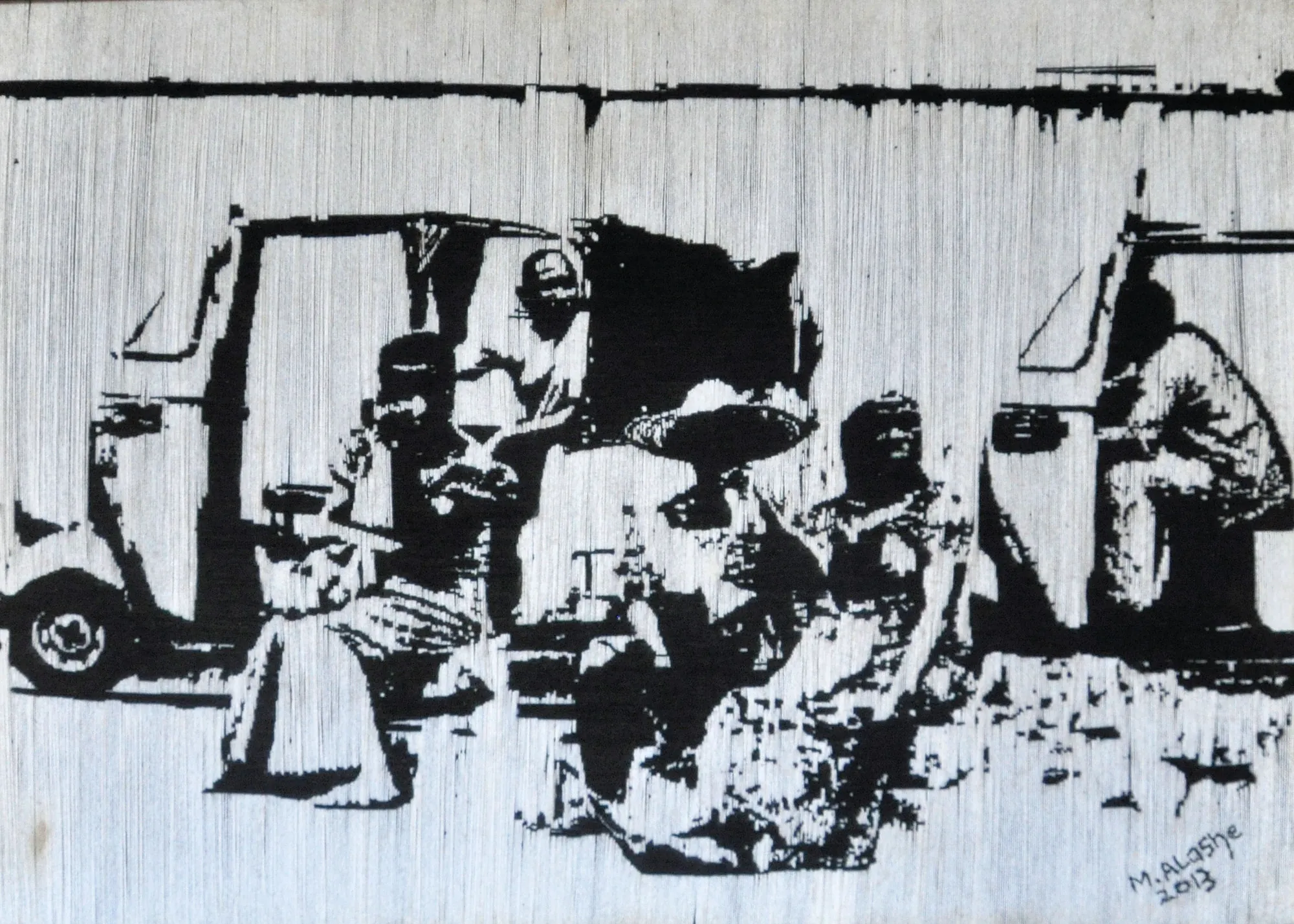 The Bus Stop by Monsuru Alashe